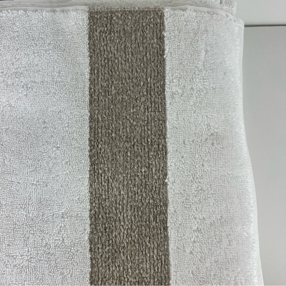 Pera Avenue Luxe Bath Towel Set 100% Turkish Cotton Cream & Tan 8 Piece Set - Picture 5 of 9